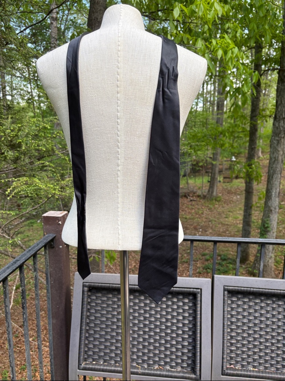Pierre Cardin Classic Black Satin Necktie 100% Silk dry clean only